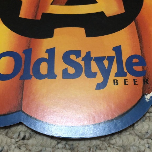Vintage rare Old Style Beer cardboard sign, Halloween pumpkin spider - Picture 9 of 16